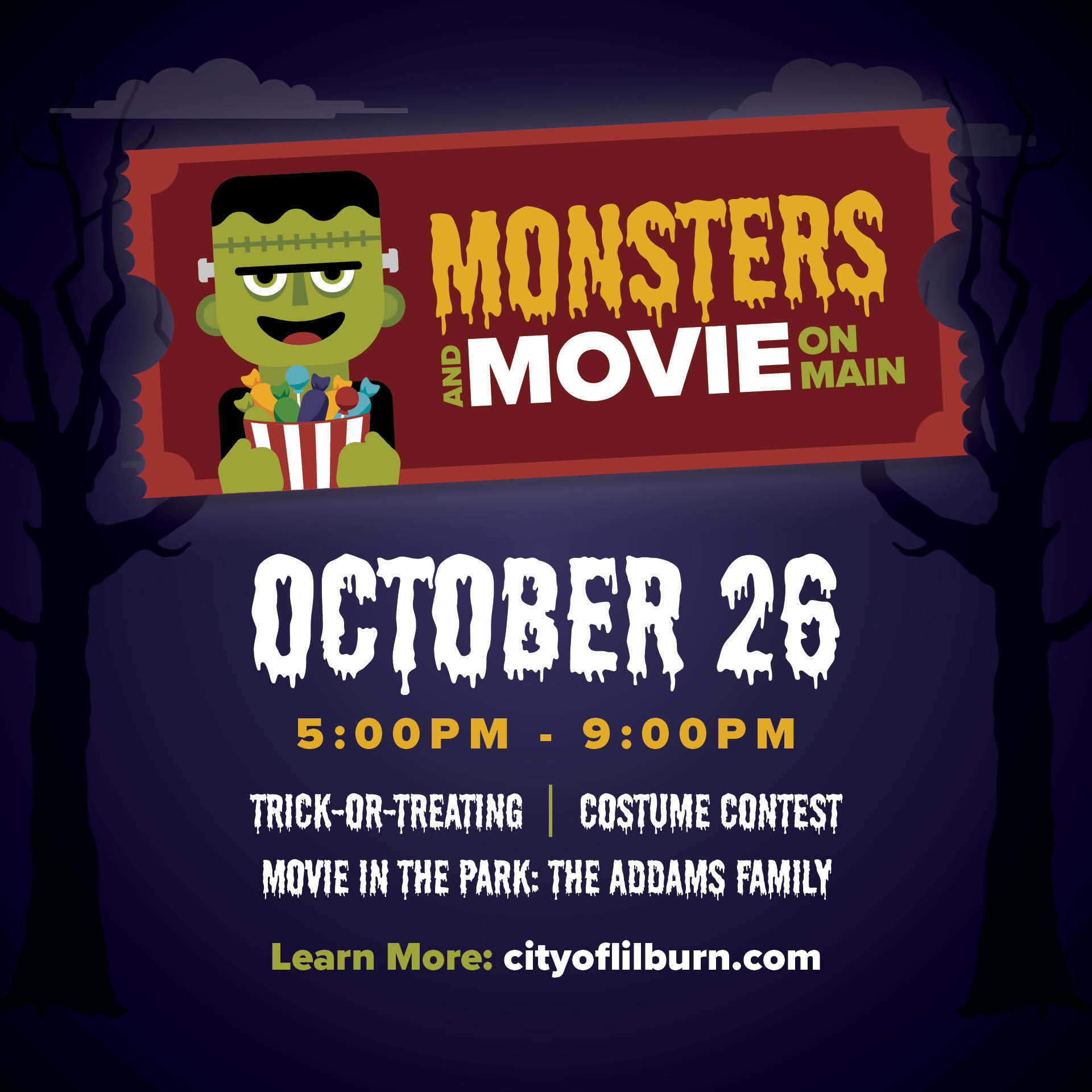 Lilburn_MonstersAndMovieOnMain2024_SocialMediaGraphic_Square
